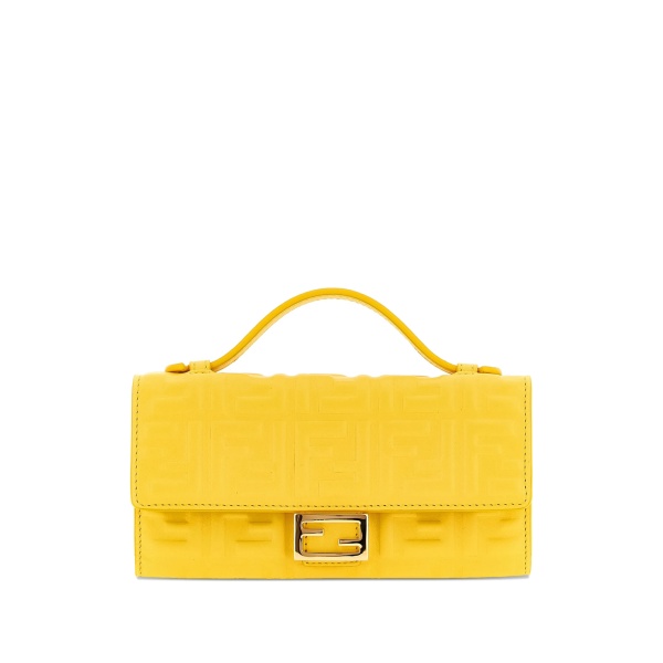 embossed handle chain wallet