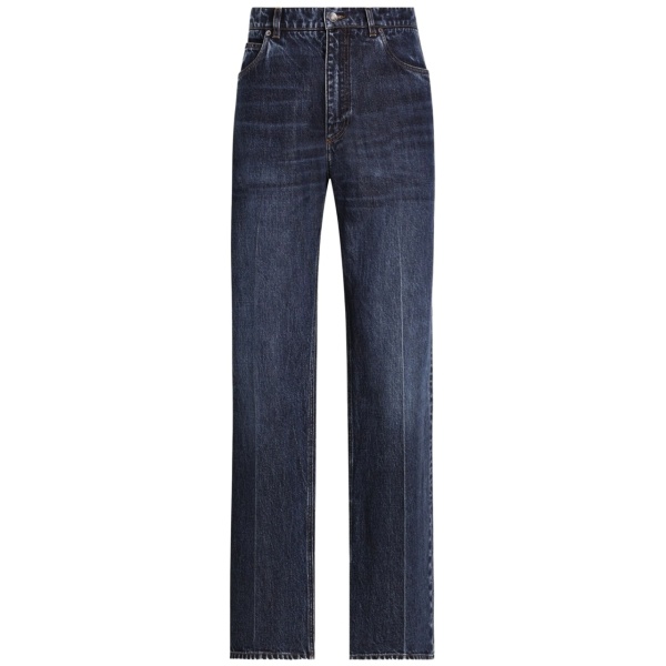 embroidered loose-fit jeans