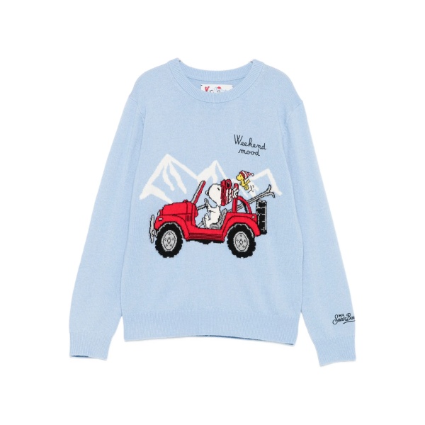 embroidered-motif crew-neck sweater