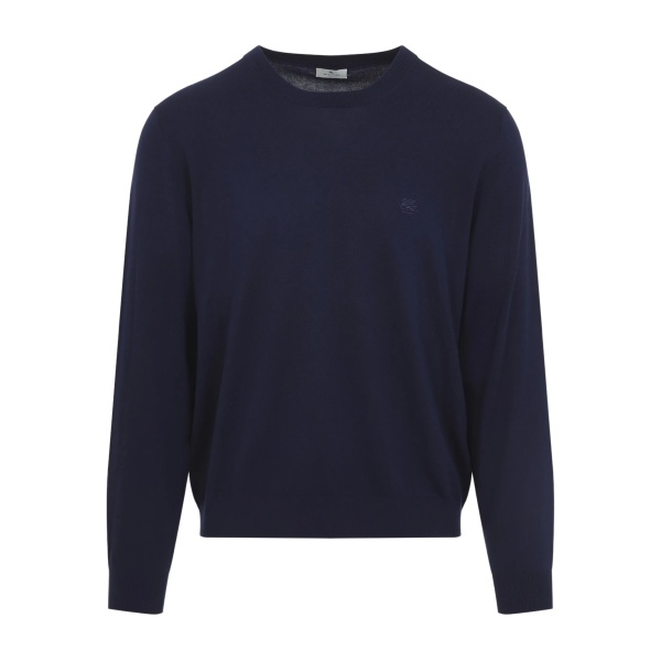 embroidered round-neck sweater