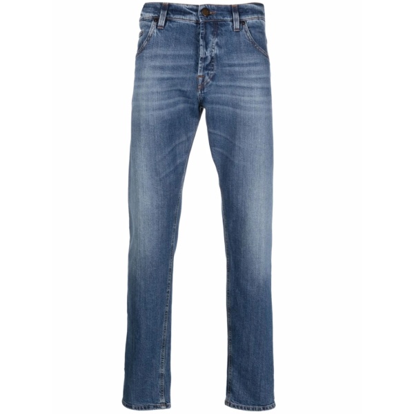 fadded-effect straight-leg jeans