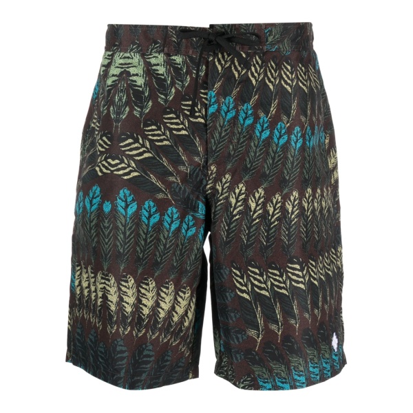 feather-print swim shorts