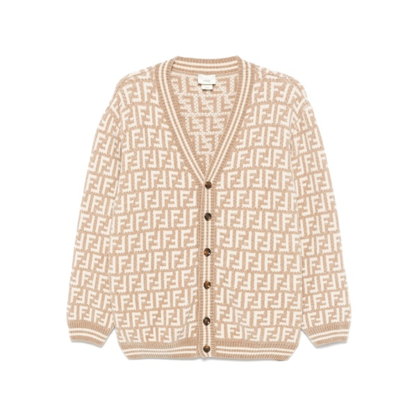 FF-jacquard cardigan