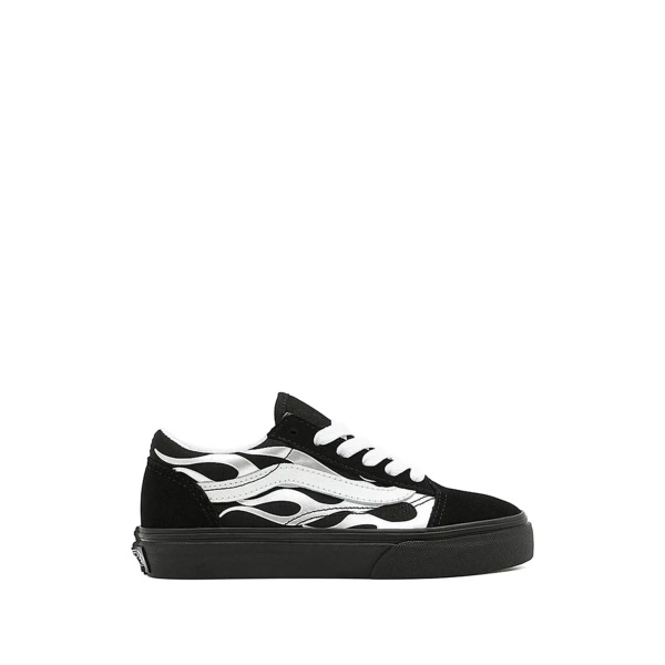flame-motif sneakers