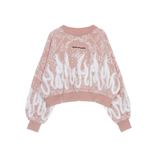 flame print sweatshirt