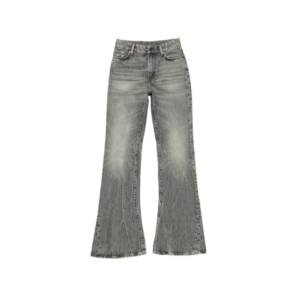 flared patch jeans