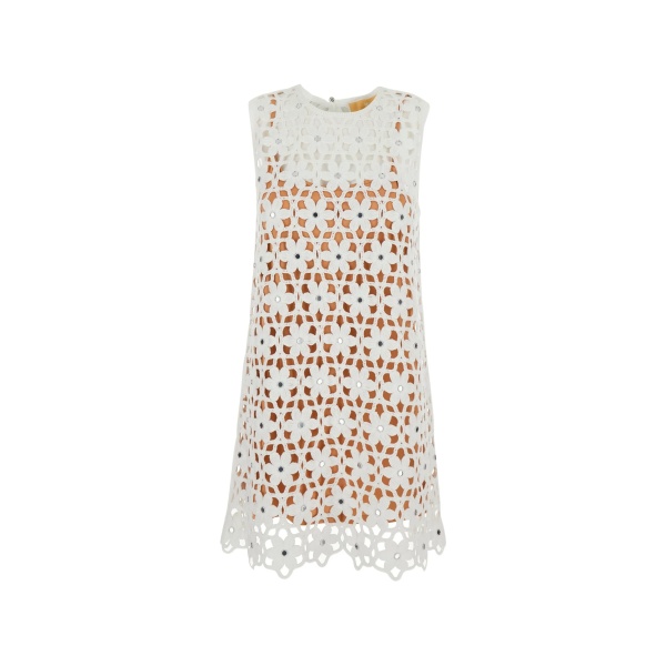 floral appliqué dress