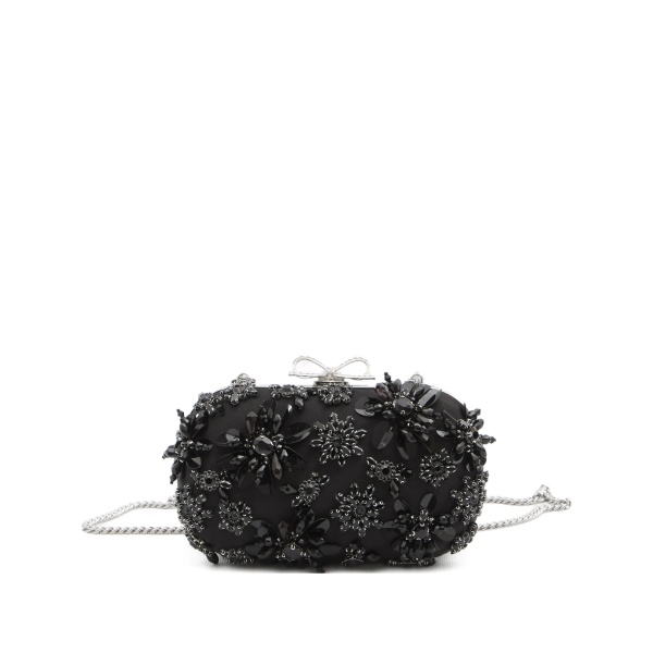 floral crystal clutch bag