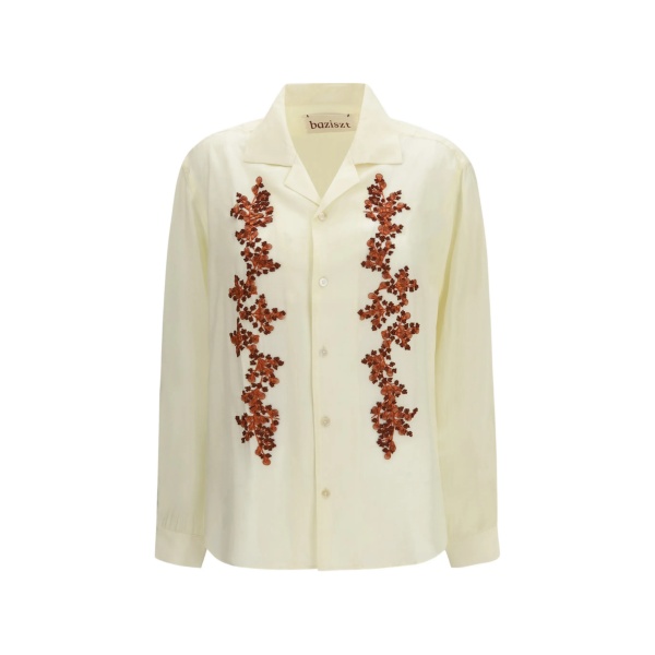 floral-embellished shirt