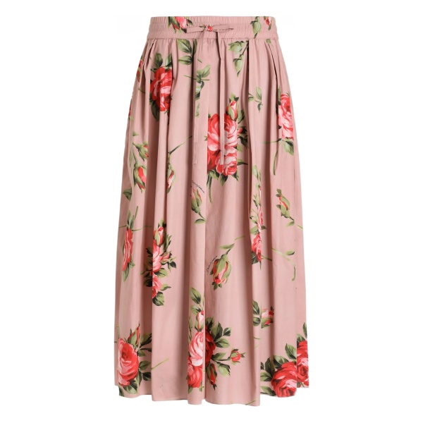 floral print drawstring skirt