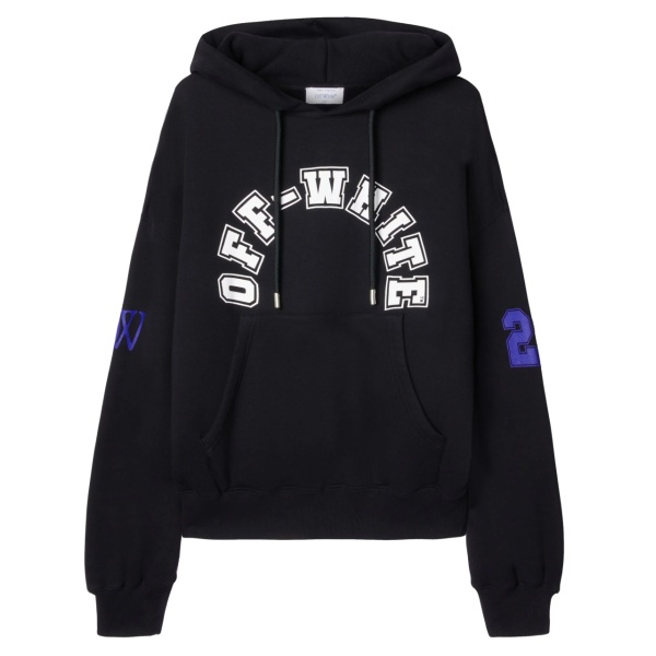 Football-print cotton hoodie