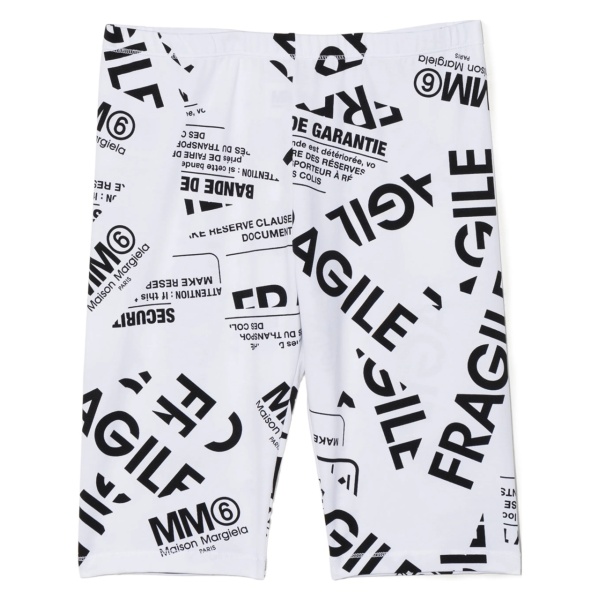 Fragile all-over print cycling shorts