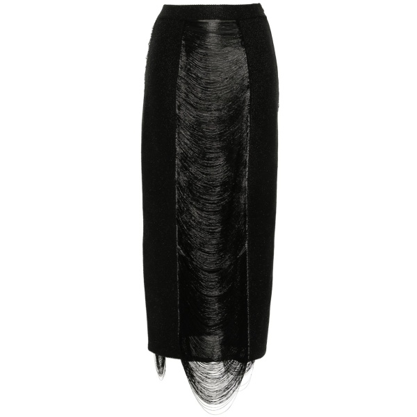 fringe-detail panelledskirt