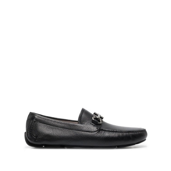 Gancini pebbled-effect loafers