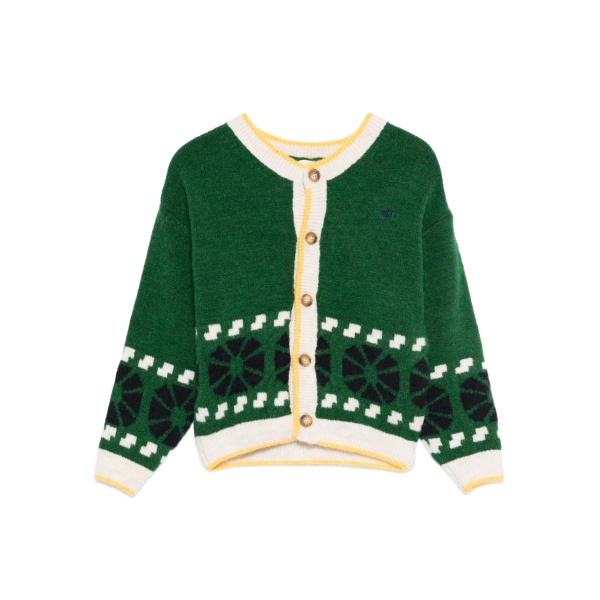 geometric-pattern cardigan