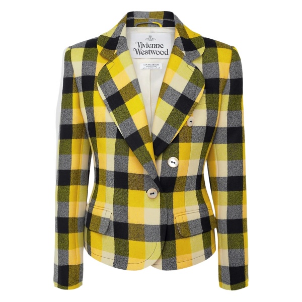 Georgia checked double-breasted blazer