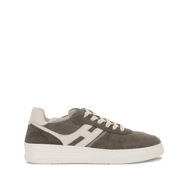 H630 suede leather logo sneakers