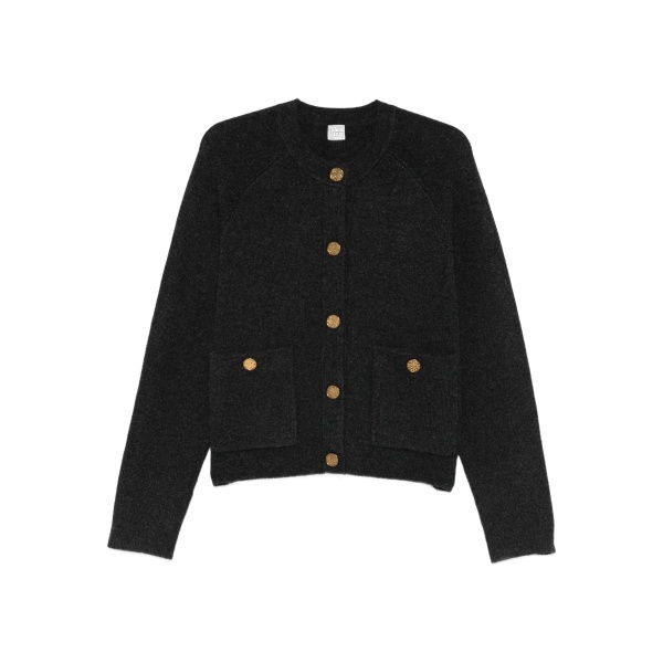 hammered-button cardigan