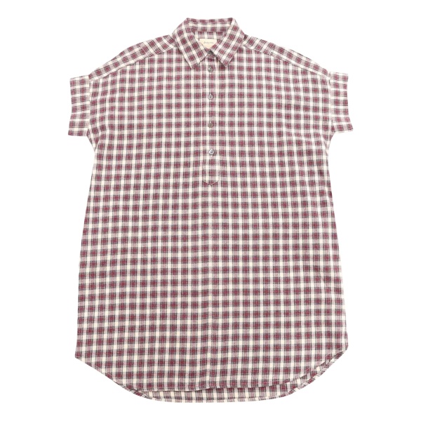 Hansa gingham-check shirt dress