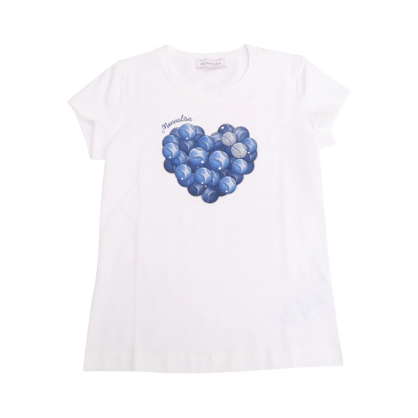 heart tennis-balls print T-shirt
