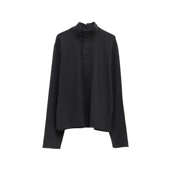 high-neck T-shirt