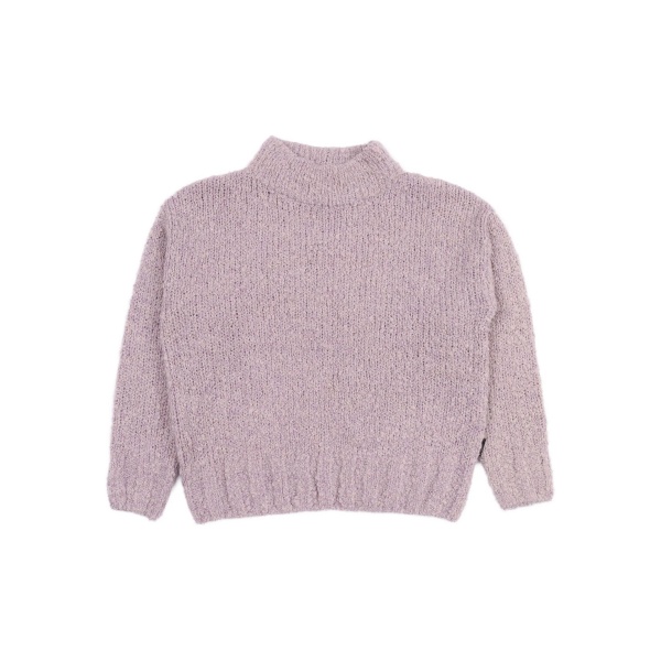 high-neck textured sweater