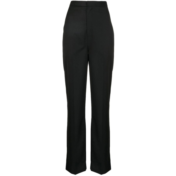 high-waisted tailored trousers
