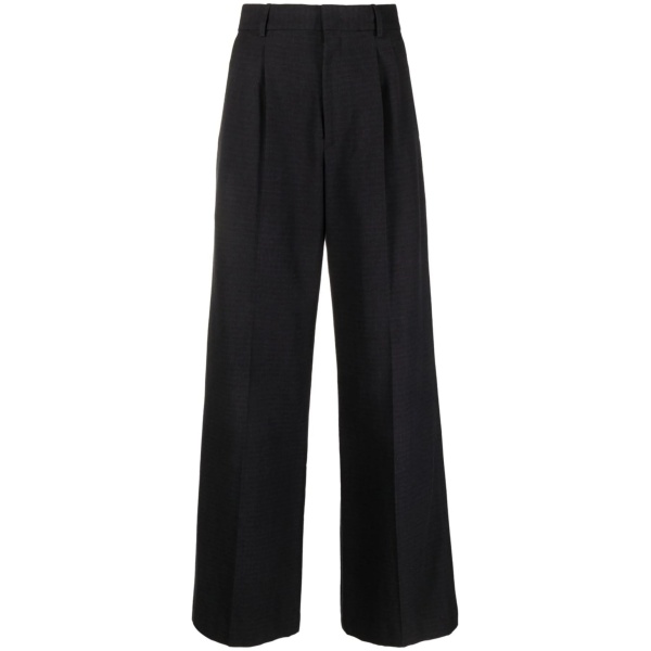 high-waisted wide-leg trousers