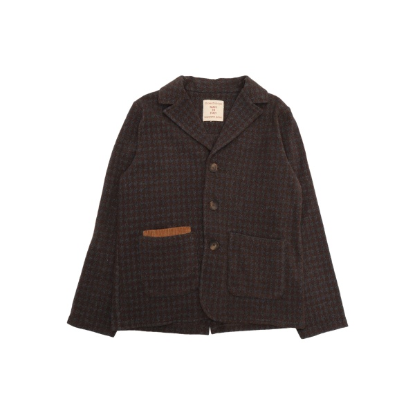 houndstooth corduroy-pocket jacket
