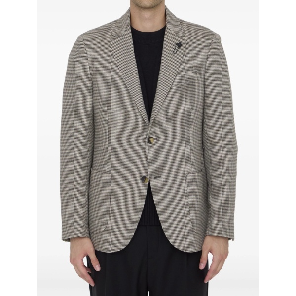 houndstooth-pattern blazer