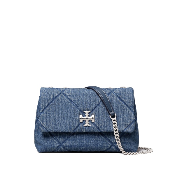 Kira diamond quilt denim small convertible shoulder bag