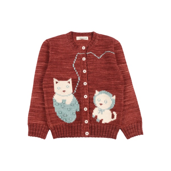 kittens-motif cardigan