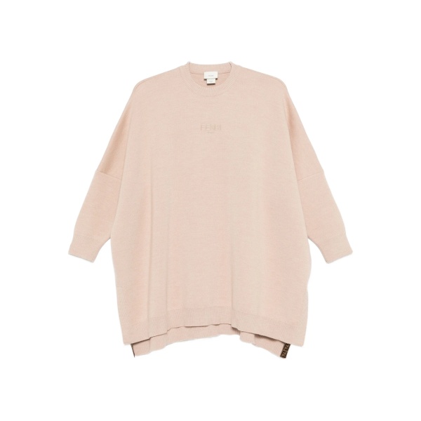knit logo wool dress