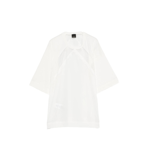 lace panel T-shirt