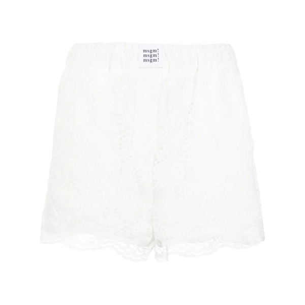 lace-panelling short shorts