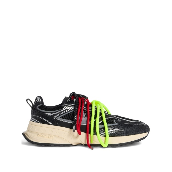 lace-up round-toe sneakers