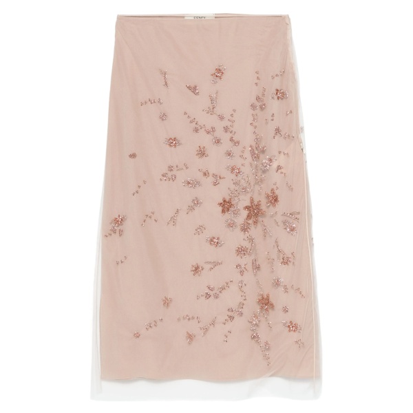 layered midi skirt