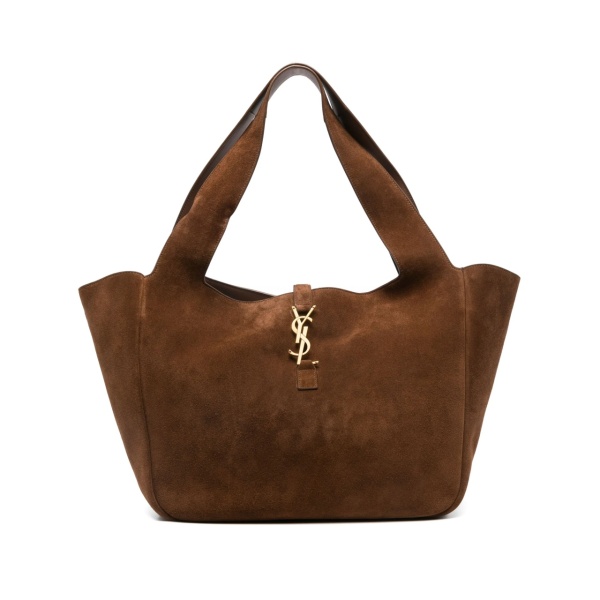 Le 5 à 7 Bea suede logo-plaque tote bag