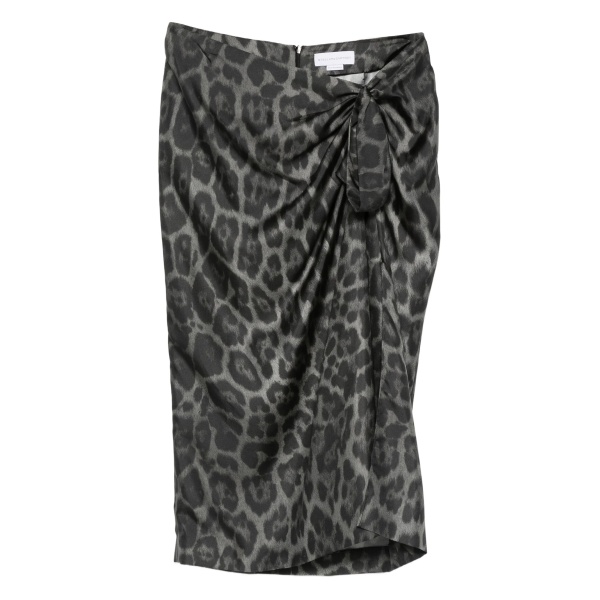 leopard-print asymmetric skirt