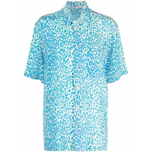 leopard print short-sleeve shirt