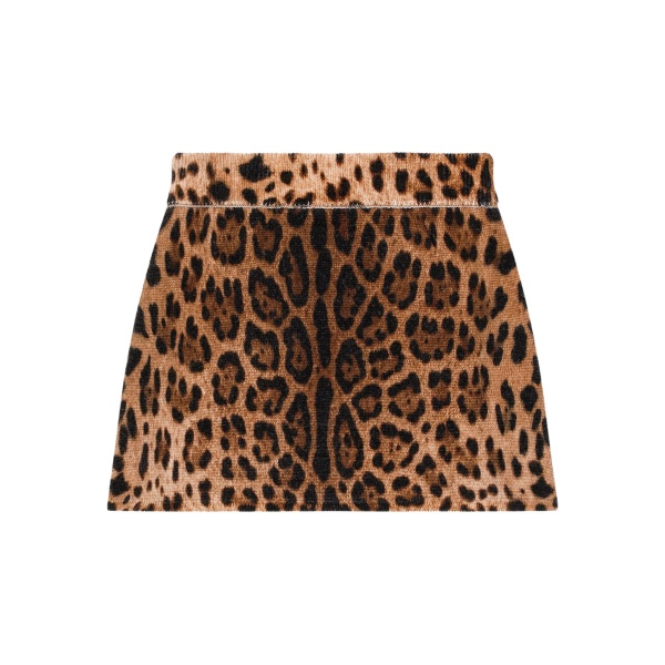 leopard-print skirt
