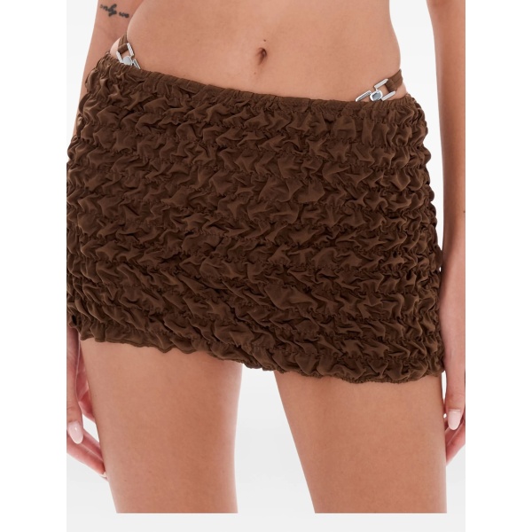 Lia ruffled chain mini beach skirt
