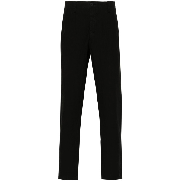 linen tapered-leg trousers