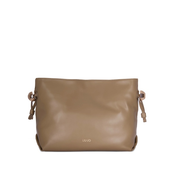 logo-detail zip-top shoulder bag