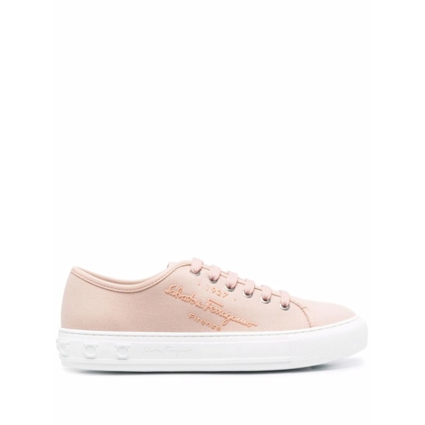 logo-embossed low-top sneakers