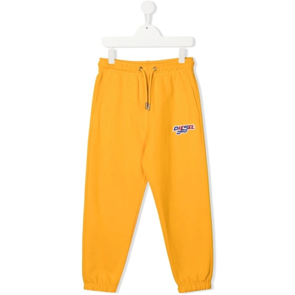 logo-embroidered cotton track pants
