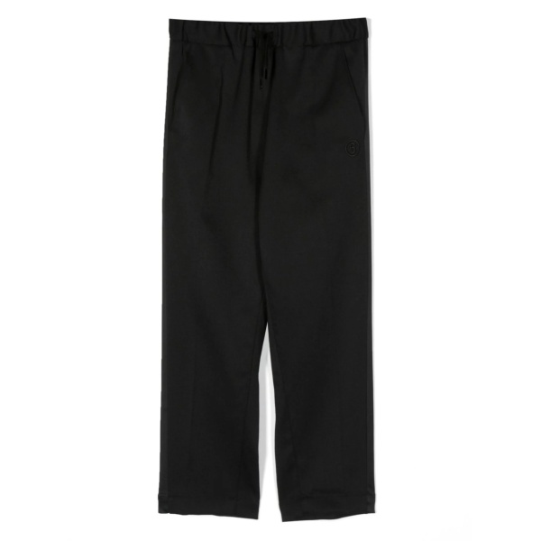 logo-embroidered straight-leg trousers