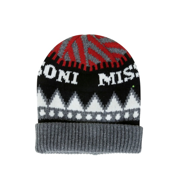 logo-intarsia patterned beanie