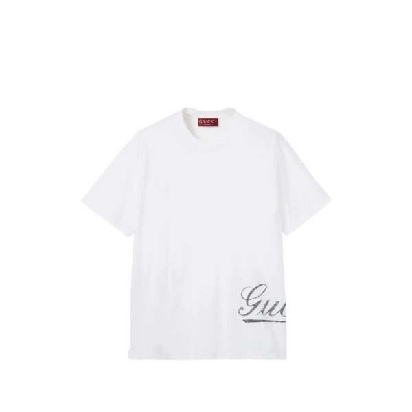 logo lettering ribbed T-shirt