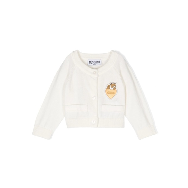 logo-patch cardigan